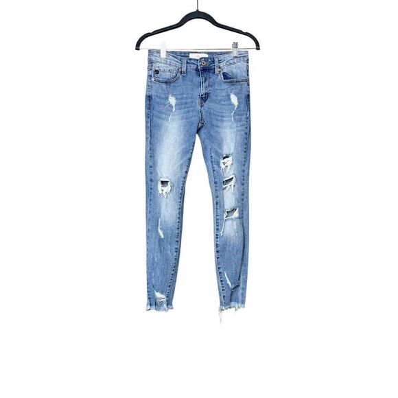 KanCan light wash distressed skinny jeans size 3/25 - Picture 1 of 11